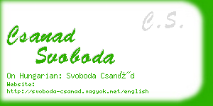 csanad svoboda business card